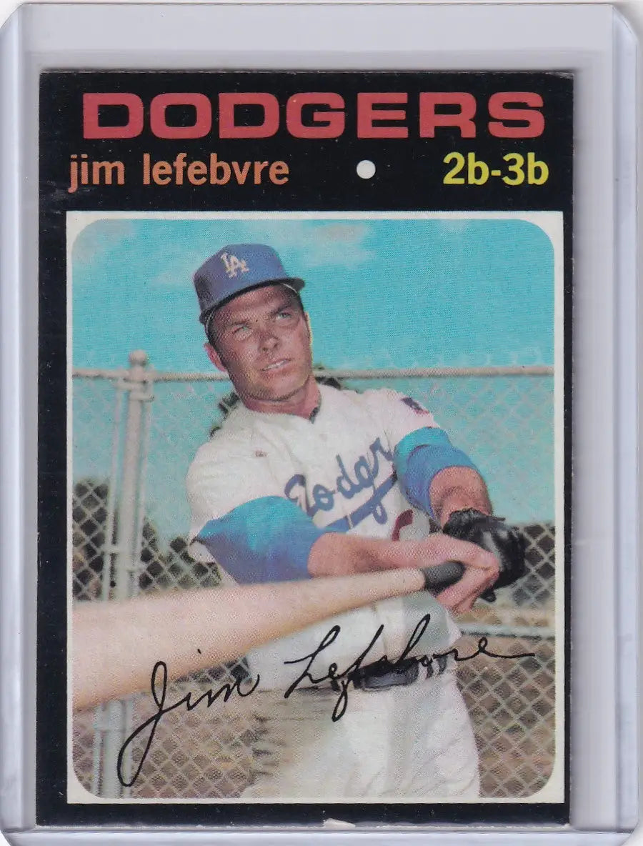 1971 Topps Baseball card of Jim Lefebvre from the Los Angeles Dodgers