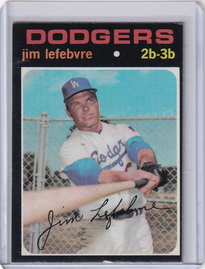 1971 Topps Baseball card of Jim Lefebvre from the Los Angeles Dodgers