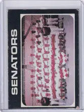 Vintage Washington Senators Team photograph in a black-bordered frame from Topps Baseball