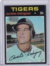 Baseball card of Aurelio Rodriguez from 1971 Topps Baseball, Detroit Tigers player