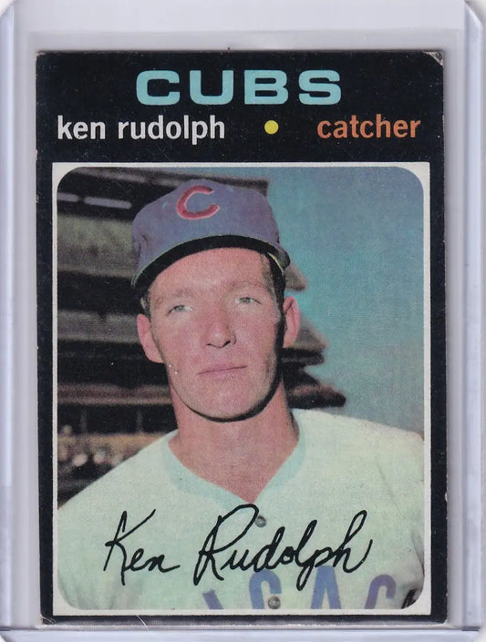 1971 Topps Baseball #472 Ken Rudolph - Chicago Cubs - Baseball Card Single