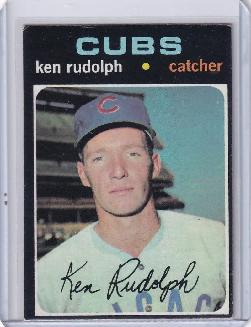 1971 Topps Baseball #472 Ken Rudolph - Chicago Cubs - Baseball Card Single