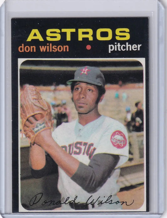 1971 Topps Baseball card of Don Wilson in classic Houston Astros uniform