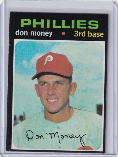 Topps Baseball card of Don Money, Philadelphia Phillies player from 1971