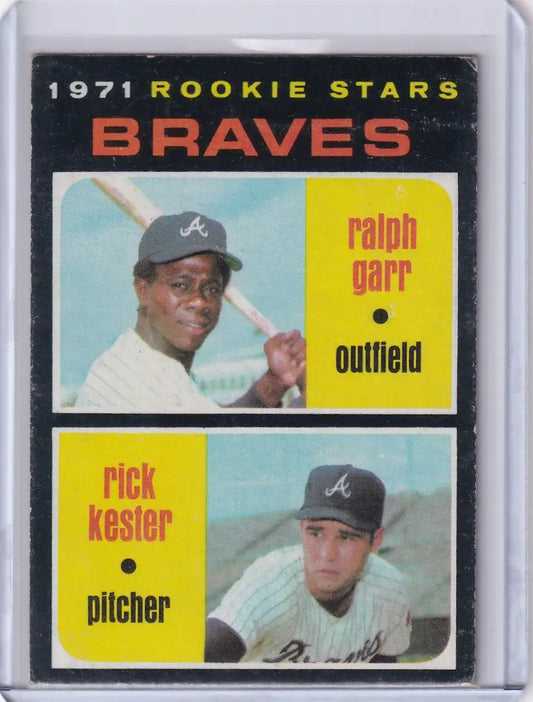 1971 Topps Baseball #494 Braves Rookies - Ralph Garr / Rick Kester RC - Baseball Card Single