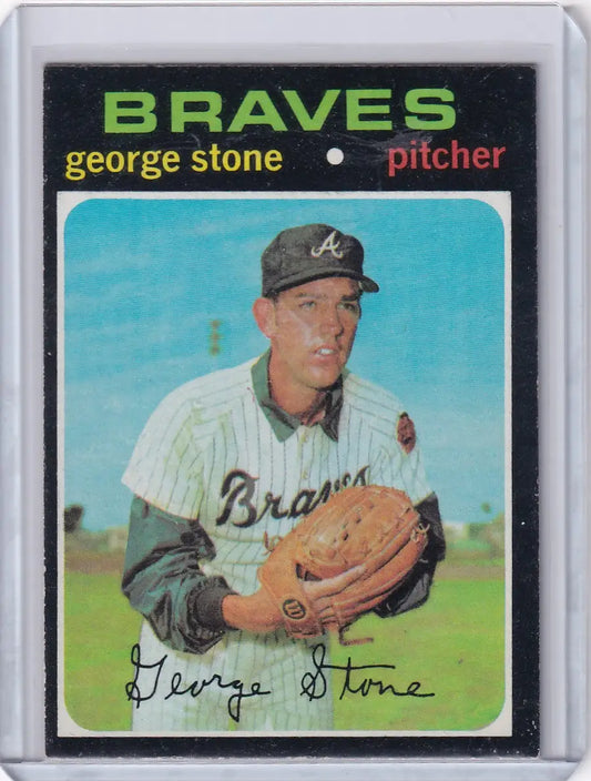 1971 Topps Baseball #507 George Stone card featuring Atlanta Braves player