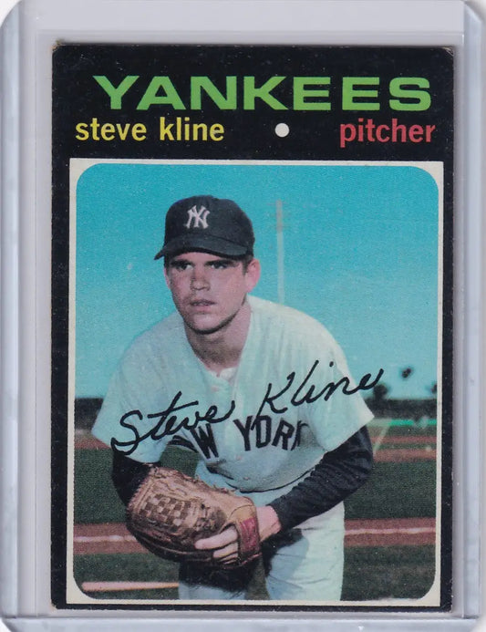 1971 Topps Baseball #51 Steve Kline RC - New York Yankees RC - Baseball Card Single