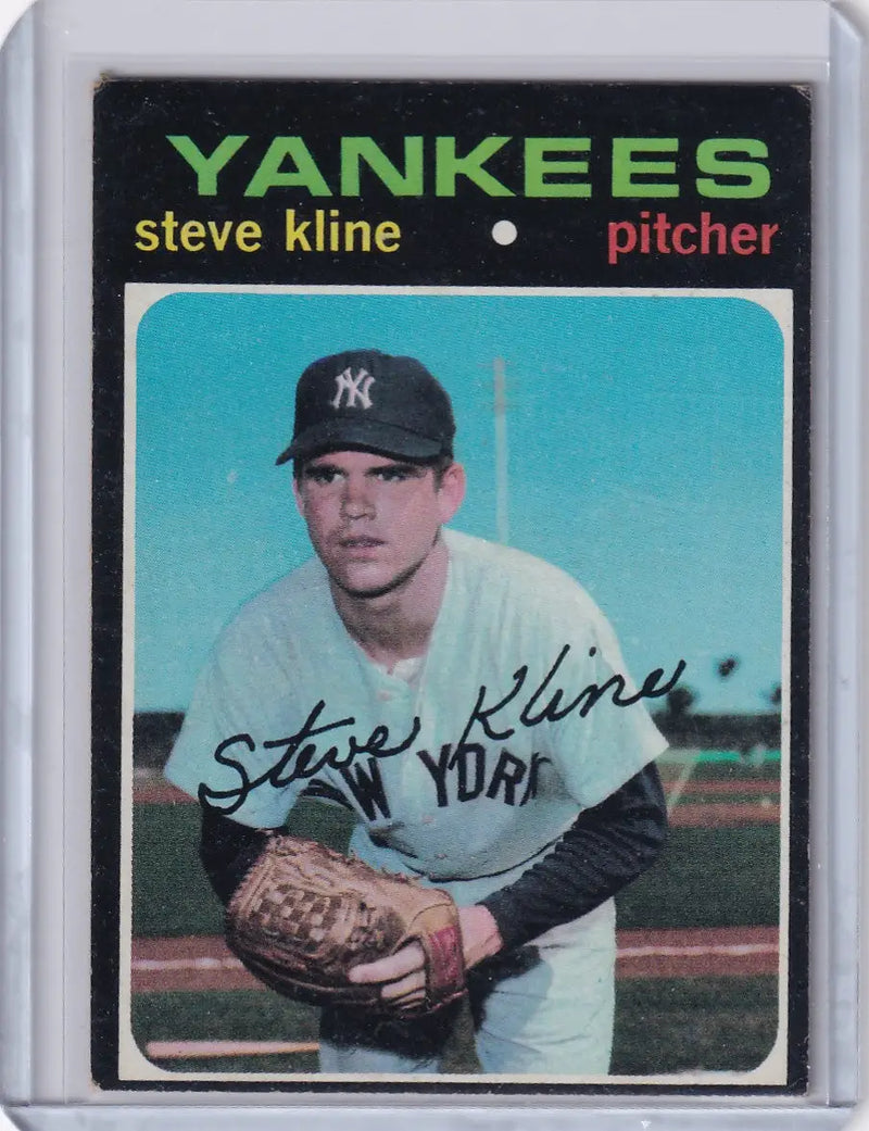 1971 Topps Baseball #51 Steve Kline RC - New York Yankees RC
