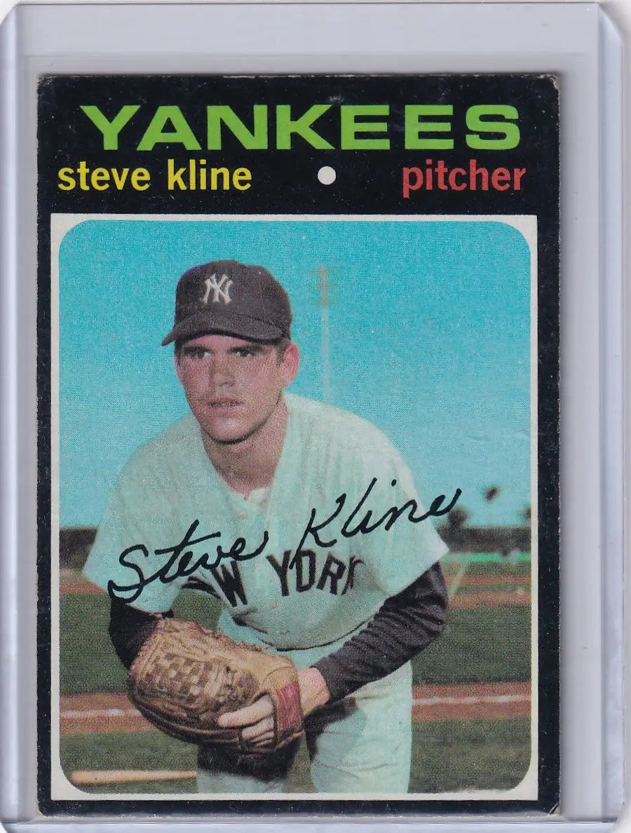 1971 Topps Baseball #51 Steve Kline RC - New York Yankees RC - Baseball Card Single