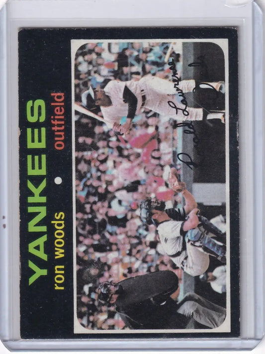 1971 Topps Baseball #514 Ron Woods - New York Yankees - Baseball Card Single