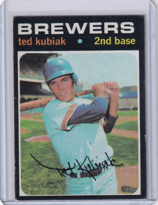 1971 Topps Baseball #516 Ted Kubiak - Milwaukee Brewers - Baseball Card Single