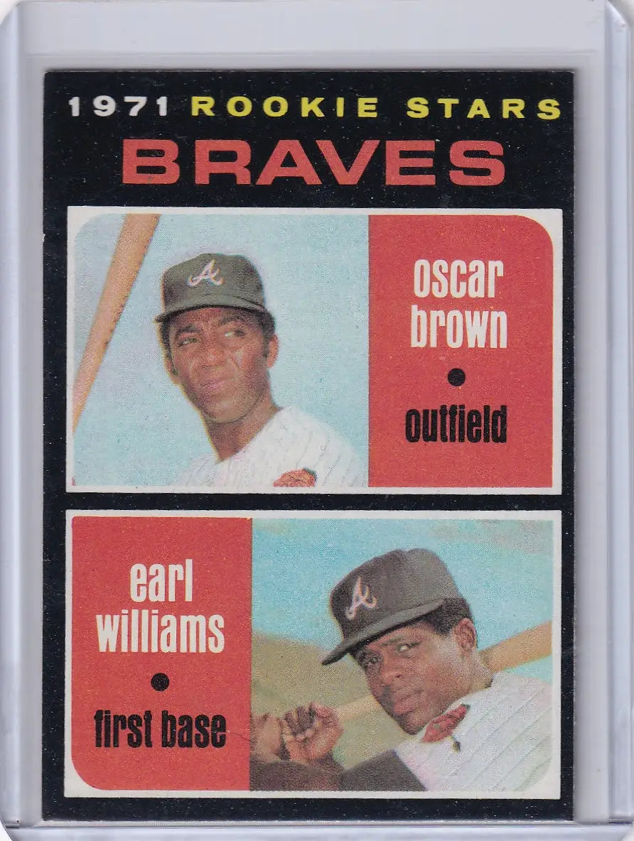 1971 Topps Baseball #52 Braves Rookies - Oscar Brown / Earl Williams RC