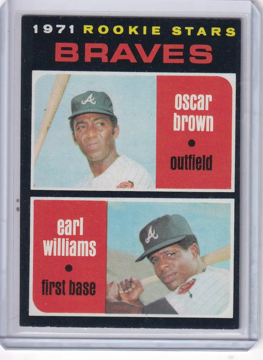 1971 Topps Baseball #52 Braves Rookies - Oscar Brown / Earl Williams RC - Baseball Card Single