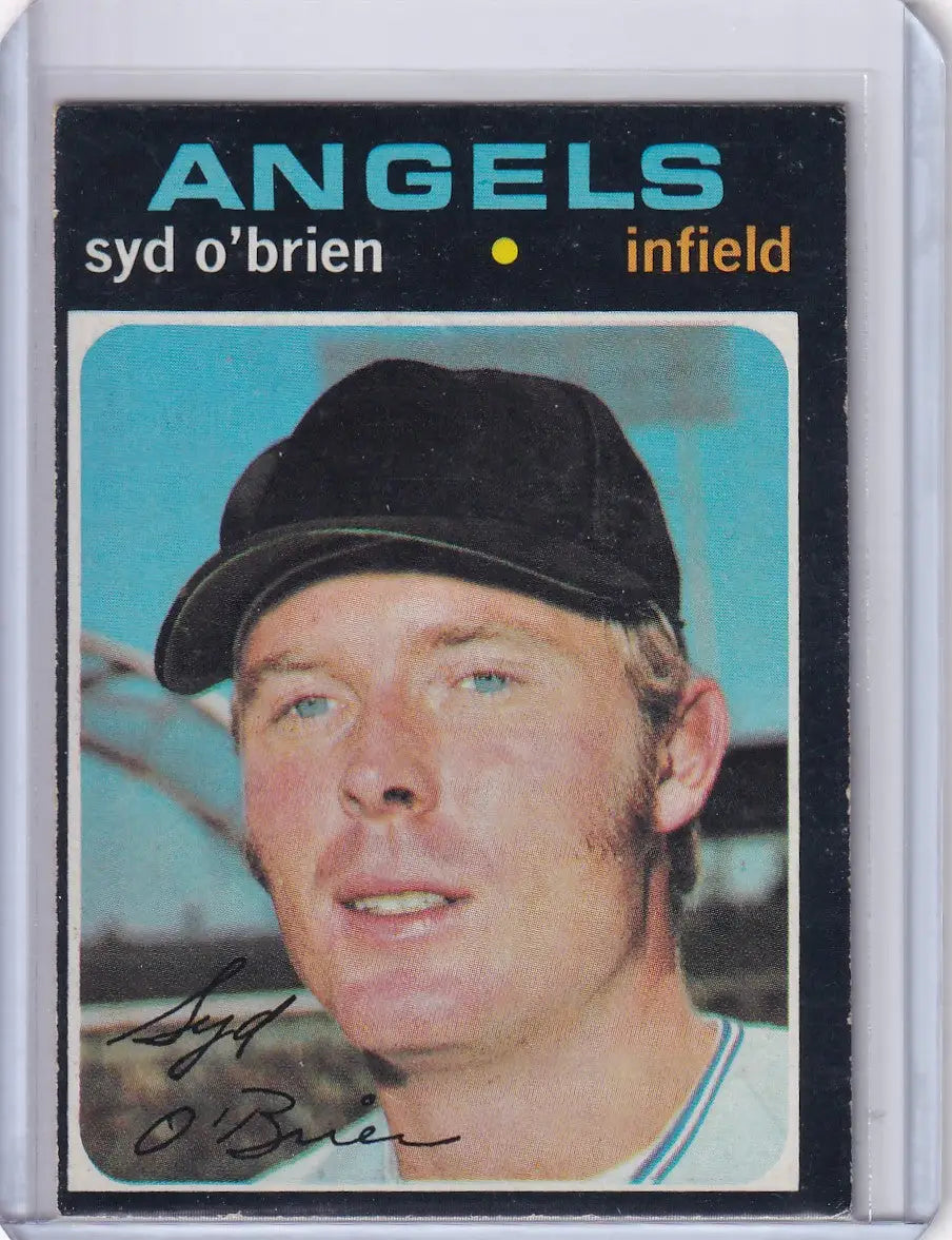 1971 Topps Baseball card of Syd O’Brien - California Angels infielder in dark cap
