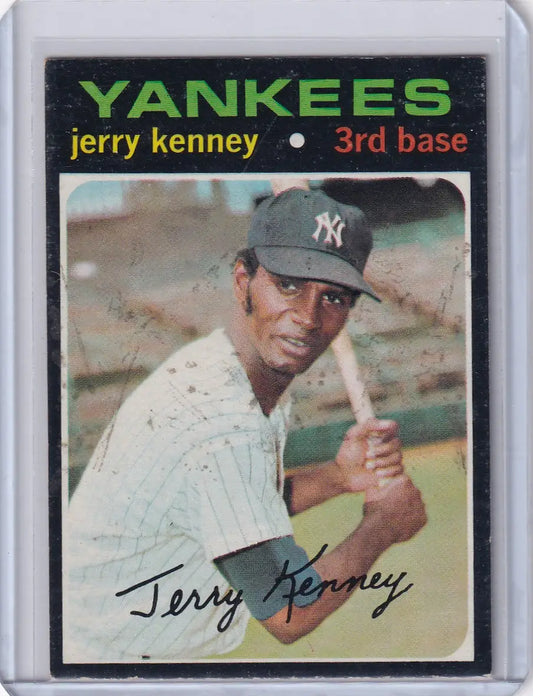 1971 Topps Baseball Jerry Kenney Yankees trading card perfect for collectors