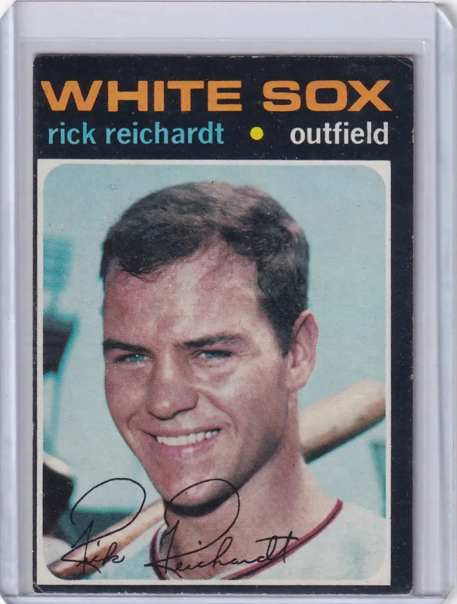 1971 Topps Baseball card featuring Rick Reichardt of the Chicago White Sox