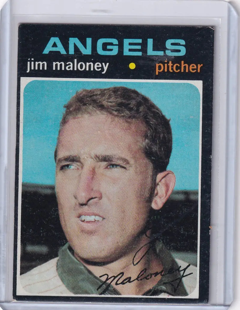 1971 Topps Baseball #645 Jim Maloney - California Angels SP