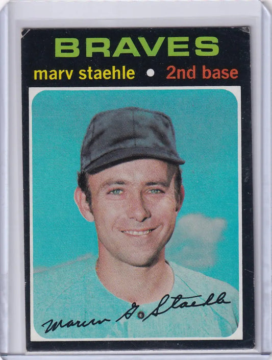 1971 Topps Baseball #663 Marv Staehle - Atlanta Braves - Baseball Card Single