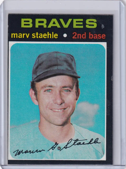 1971 Topps Baseball #663 Marv Staehle - Atlanta Braves - Baseball Card Single