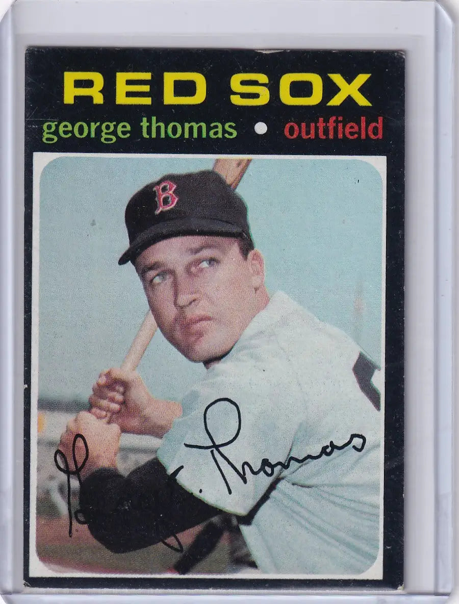 1971 Topps Baseball #678 George Thomas - Boston Red Sox - Baseball Card Single