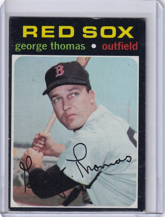 1971 Topps Baseball #678 George Thomas - Boston Red Sox - Baseball Card Single