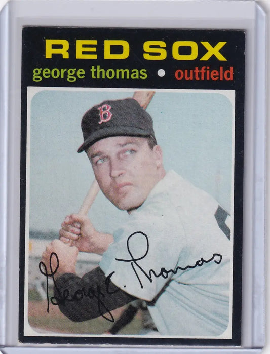 1971 Topps Baseball #678 George Thomas - Boston Red Sox - Baseball Card Single