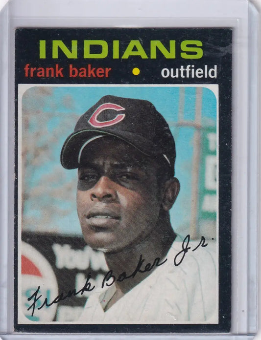 1971 Topps Baseball #689 Frank Baker - Cleveland Indians - Baseball Card Single