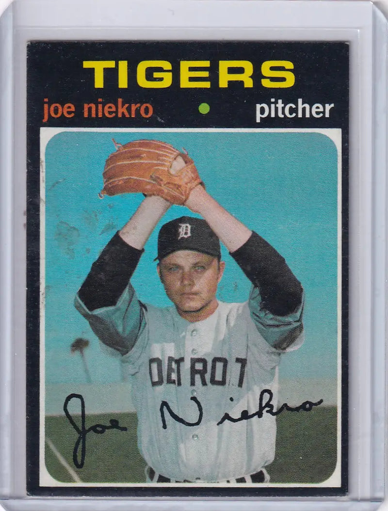 1971 Topps Baseball #695 Joe Niekro - Detroit Tigers - Baseball Card Single
