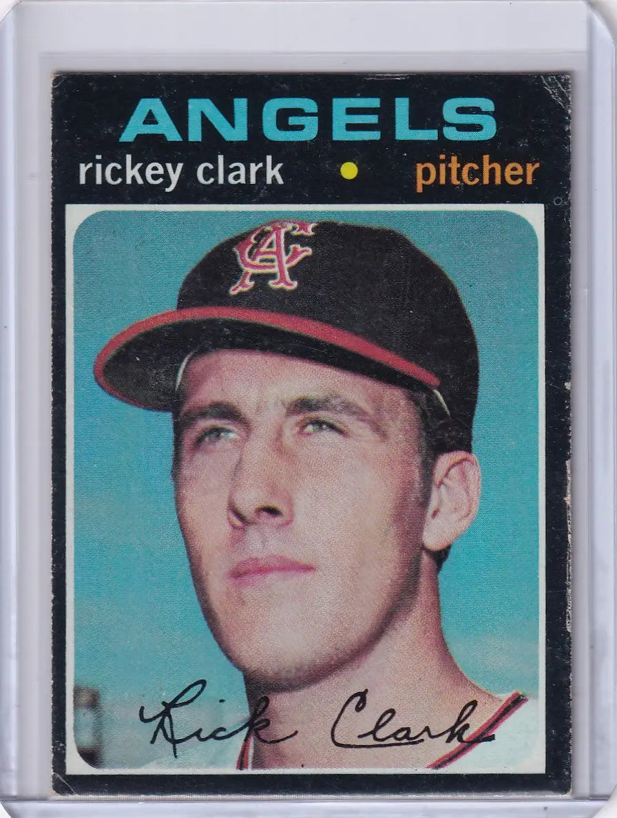 Baseball card of Rickey Clark from Topps Baseball for California Angels team