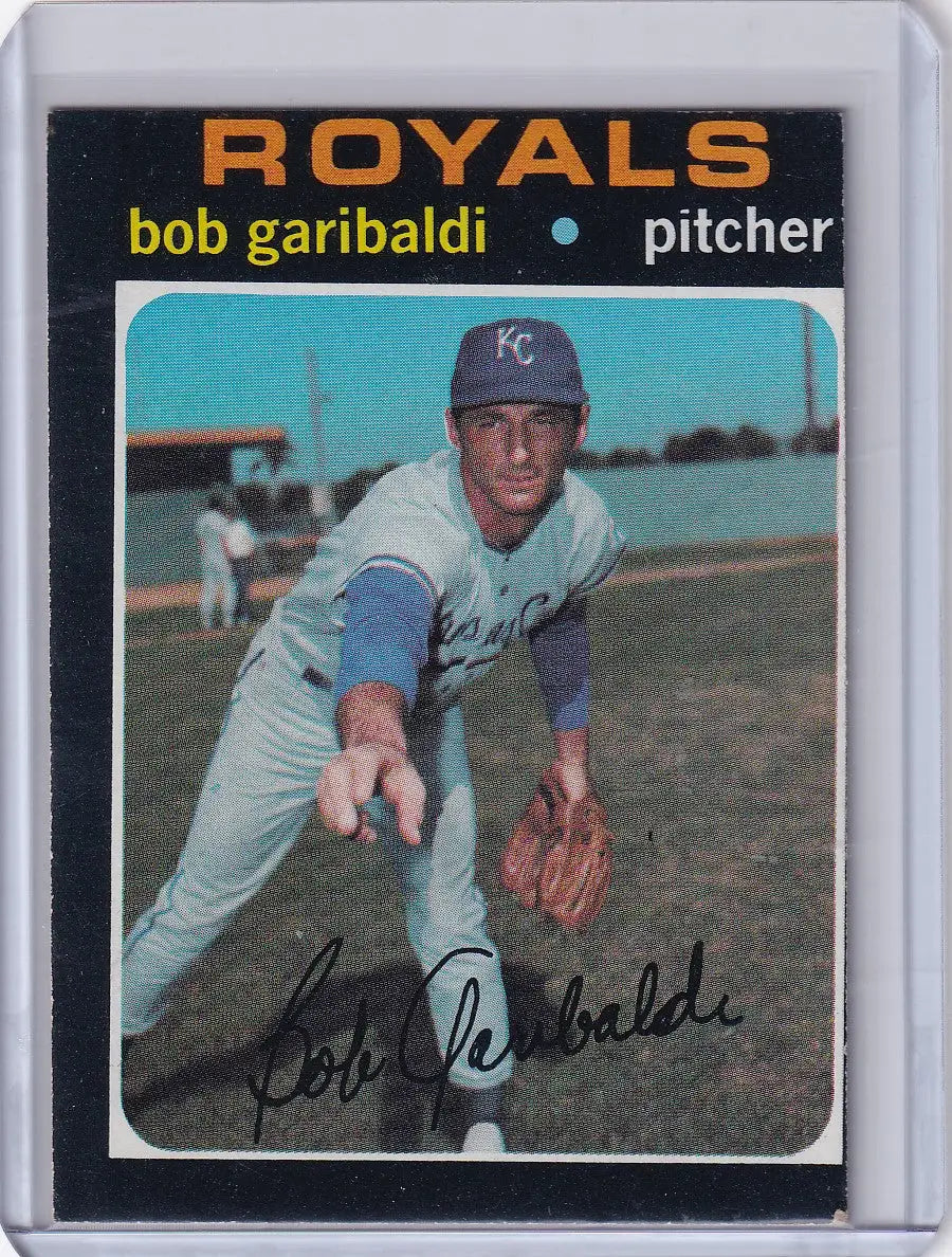 1971 Topps Baseball #701 Bob Garibaldi - Kansas City Royals - Baseball Card Single