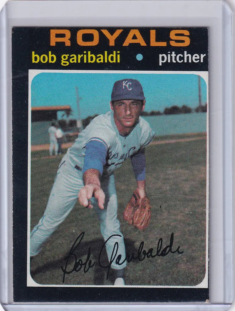 1971 Topps Baseball #701 Bob Garibaldi - Kansas City Royals - Baseball Card Single
