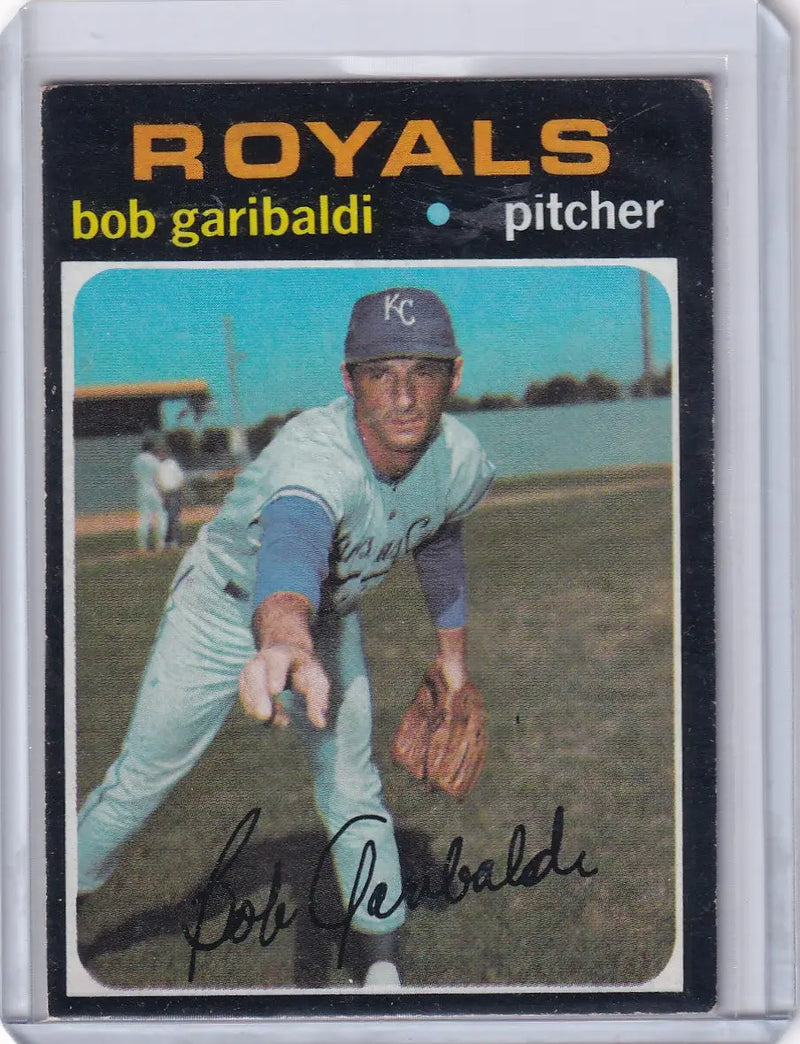 1971 Topps Baseball #701 Bob Garibaldi - Kansas City Royals - Baseball Card Single