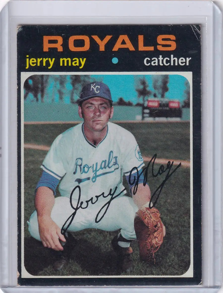 1971 Topps Baseball #719 Jerry May - Kansas City Royals SP