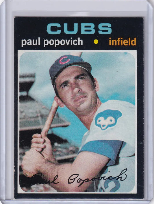 1971 Topps Baseball #726 Paul Popovich - Chicago Cubs - Baseball Card Single