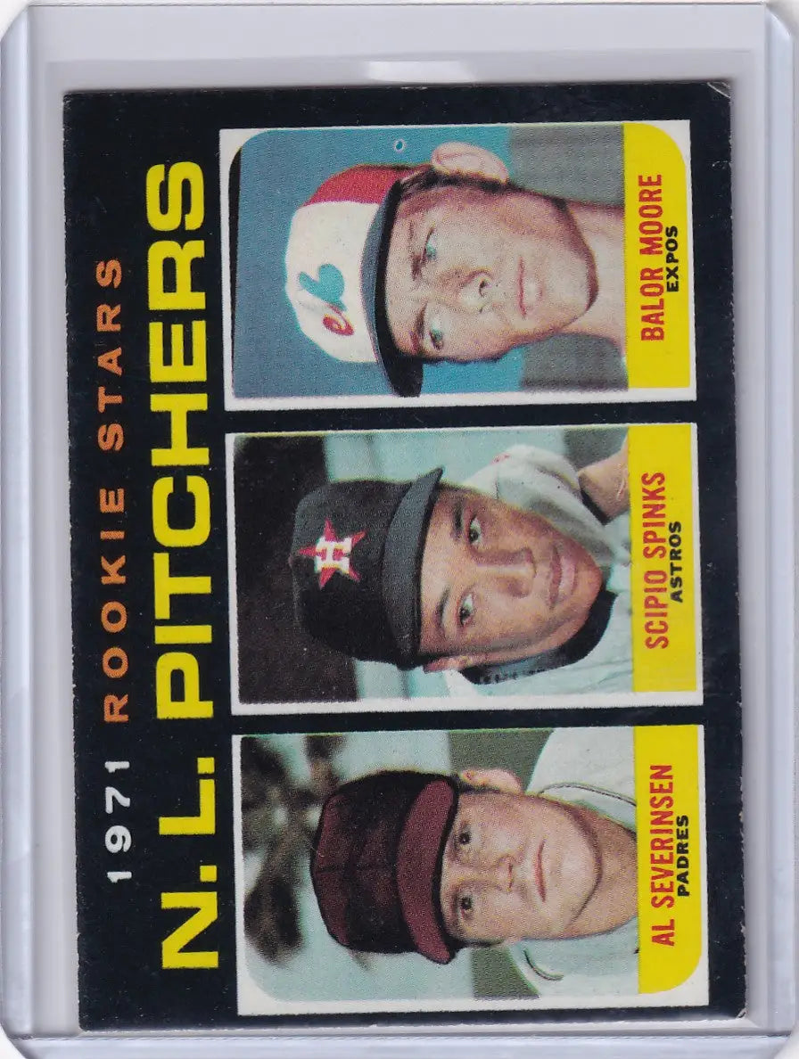 1971 Topps Baseball #747 NL Rookie Pitchers - Severinsen / Spinks / Moore