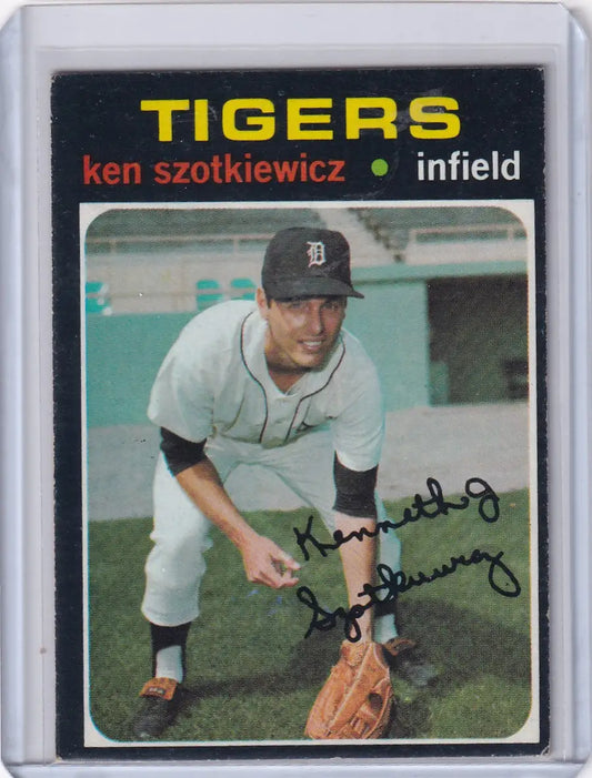 1971 Topps Baseball #749 Ken Szotkiewicz - Detroit Tigers RC - Baseball Card Single