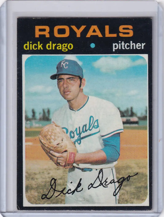 1971 Topps Baseball #752 Dick Drago - Kansas City Royals - Baseball Card Single