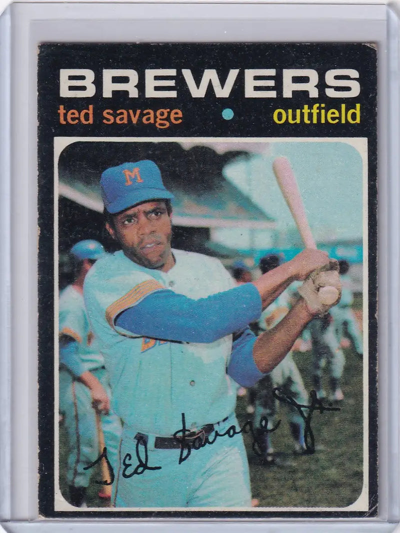 1971 Topps Baseball #76 Ted Savage - Milwaukee Brewers