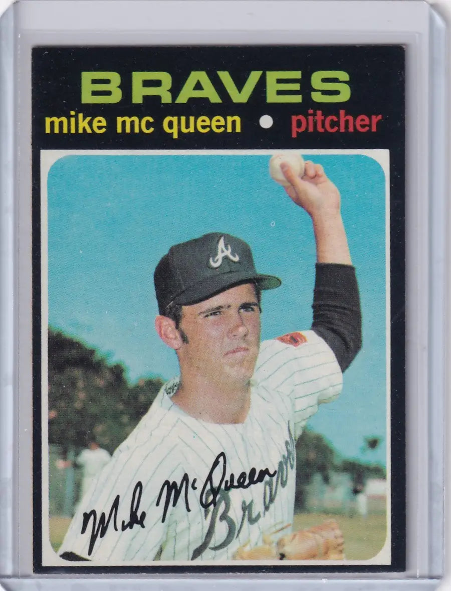 1971 Topps Baseball #8 Mike McQueen - Atlanta Braves