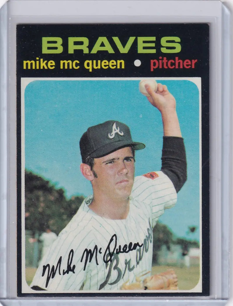 1971 Topps Baseball #8 Mike McQueen - Atlanta Braves