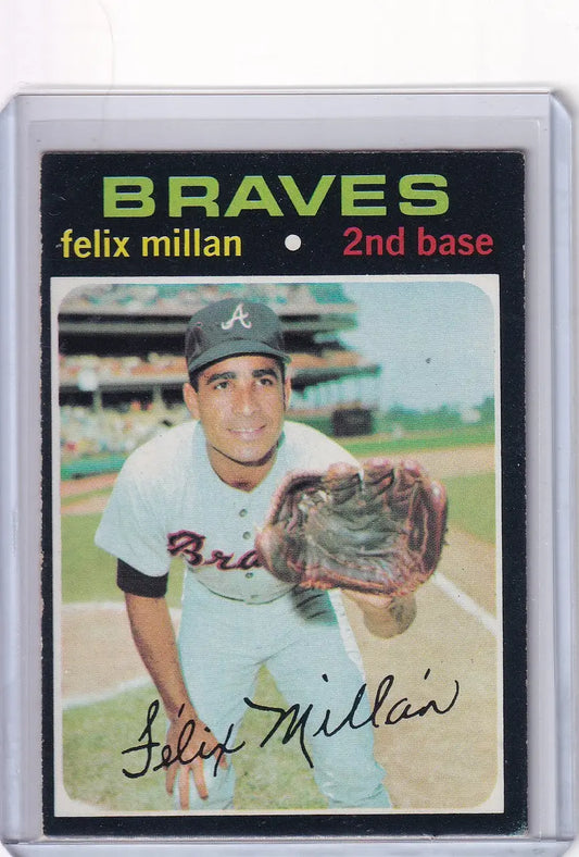 1971 Topps Baseball #81 Felix Millan - Atlanta Braves - Baseball Card Single