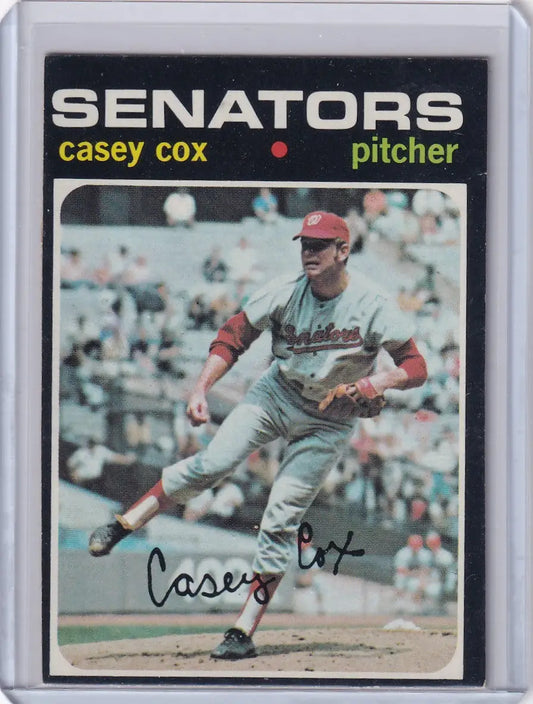 1971 Topps Baseball #82 Casey Cox - Washington Senators - Baseball Card Single