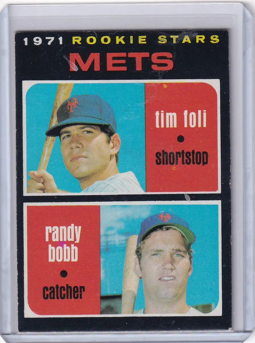1971 Topps Baseball #83 Mets Rookies - Tim Foli / Randy Bobb RC