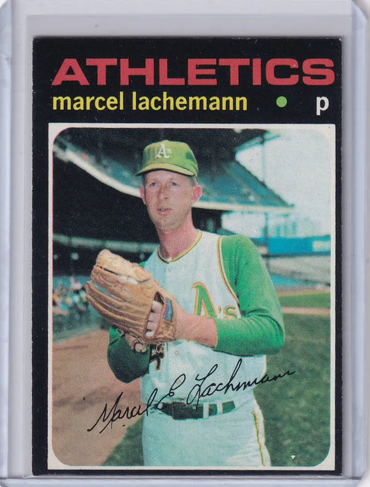 1971 Topps Baseball #84 Marcel Lachemann - Oakland Athletics RC - Baseball Card Single
