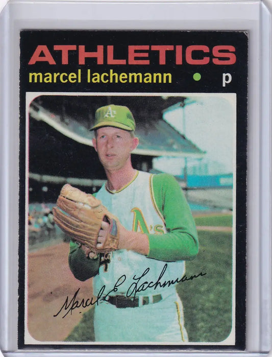1971 Topps Baseball #84 Marcel Lachemann - Oakland Athletics RC - Baseball Card Single