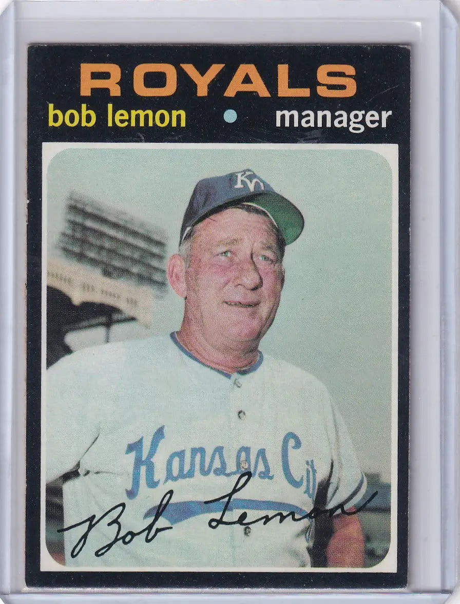 1971 Topps Baseball #91 Bob Lemon - Kansas City Royals