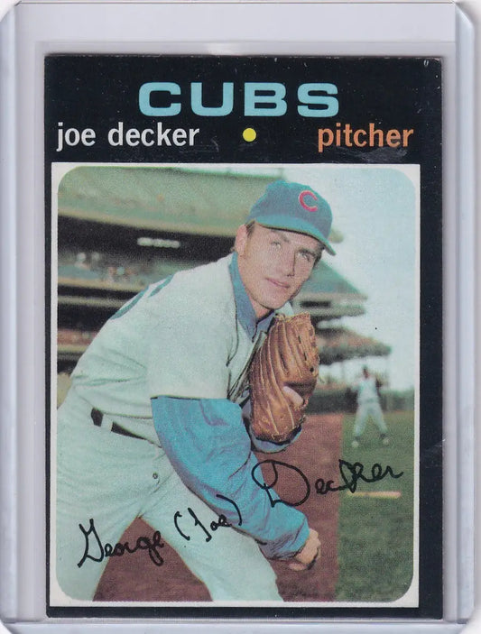 1971 Topps Baseball #98 Joe Decker - Chicago Cubs RC - Baseball Card Single