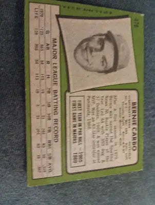 1971 Topps - Bernie Carbo #478. Reds. EX - Baseball Card Single