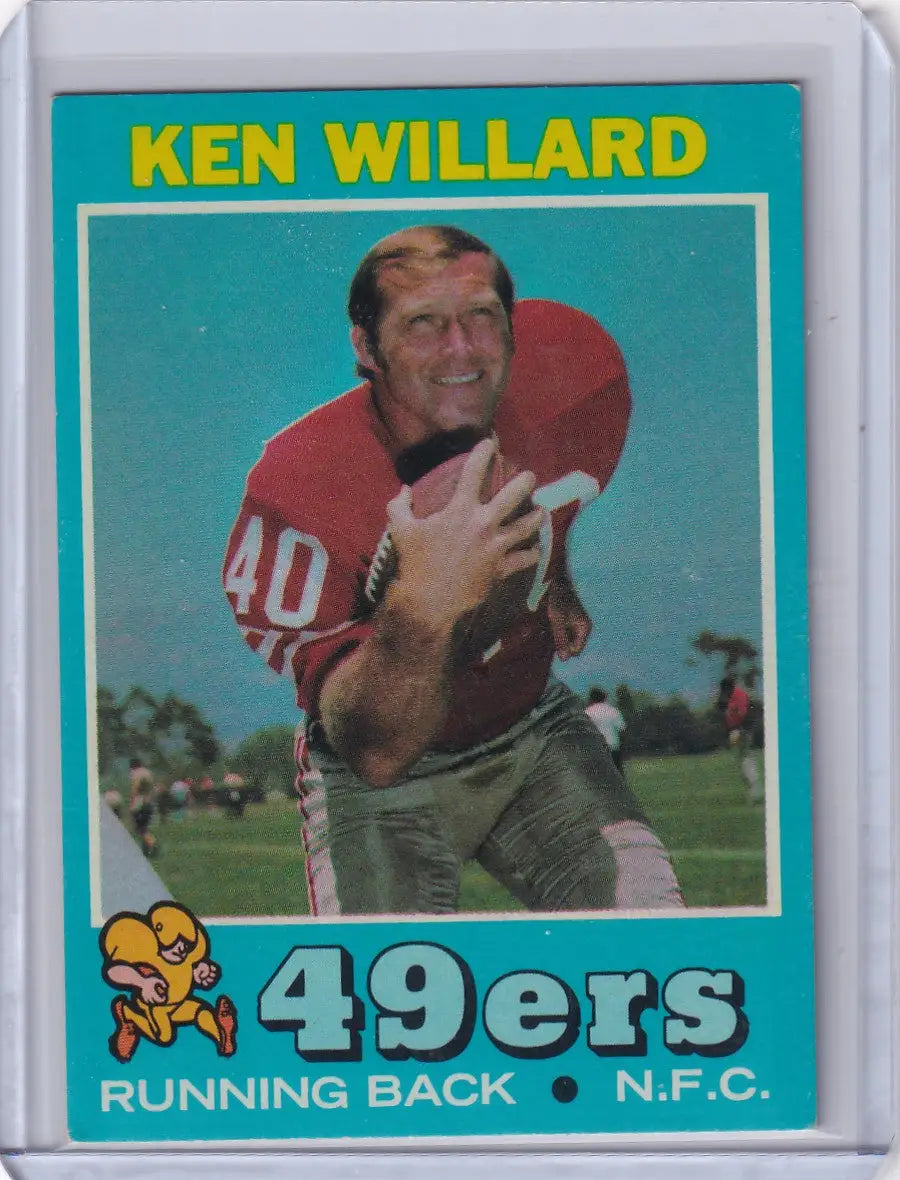 Football trading card of Ken Willard from San Francisco 49ers by Topps Football