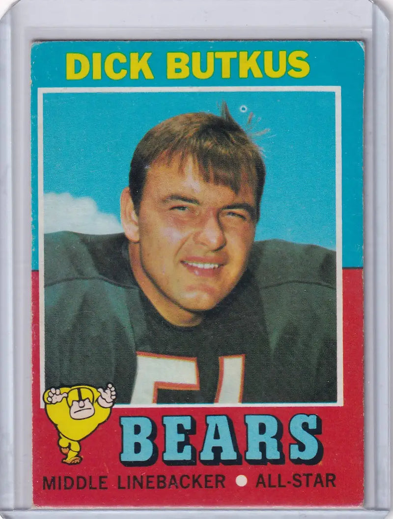1971 Topps Football #25 Dick Butkus - Chicago Bears